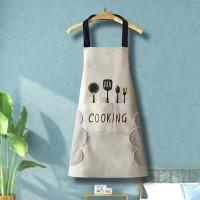ราคา ผ้ากันเปื้อนกระเป๋ามีซิป ผ้ากันน้ำ Cooking Apronผ้ากันเปื้อนกันน้ำ กระเป๋าหน้ามีซิป พร้อมผ้าเช็ดมือ ผ้ากันเปื้อน (13681055384)
