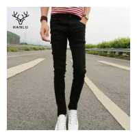 ราคา Hanlu กางเกงผู้ชาย กางเกงยีนส์ผู้ชายทรงสลิม กางเกงยีนส์สีน้ำเงิน กางเกงยีนส์ผู้ชายสไตล์เกาหลี ยีนส์ใหม่ เทรนด์ (9719585239)
