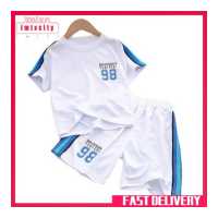 ราคา Imixcity เสื้อยืดแขนสั้นเด็กผู้ชาย2ชิ้น ชุดลำลองแห้งเร็วชุดออกกำลังกายกางเกงขาสั้นสำหรับเด็กอายุ4 10ขวบ (19821826973)