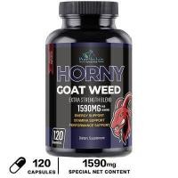 ราคา Horny Goat Weed Extra Strength มี MACA L Arginine โสม สูตรปลอดจีเอ็มโอ 60 120 แคปซูล (17187973607)