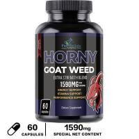 ราคา Horny Goat Weed Extra Strength มี MACA L Arginine โสม สูตรปลอดจีเอ็มโอ 60 120 แคปซูล (17187973606)