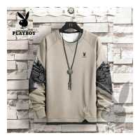 ราคา PLAYBOY 2022 เสื้อสเวตเตอร์แขนยาวคอกลมบวกขนาดเสื้อสเวตเตอร์ลำลองผู้ชาย M 5XL (16723693508)