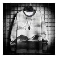 ราคา Suikone เสื้อออกกำกาย ช เสื้อสเวตเตอร์คอกลมสำหรับผู้ชาย เสื้อกันหนาวแบบสวมหัวแขนยาวทรงหลวมทันสมัยพิมพ์ลายสไตล์ยุโรปและอเมริกาสำหรับฤดูใบไม้ผลิและฤดูใบไม้ร่วง (10345681100)