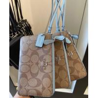 ราคา กระเป๋าคล้องมือไซส์S 2 ซิป C oachF87591 Double Corner Zip Wristlet แท้100 (14648810136)