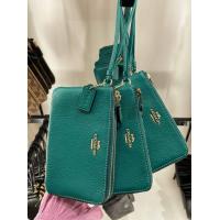 ราคา กระเป๋าคล้องมือไซส์S 2 ซิป C oachF87591 Double Corner Zip Wristlet แท้100 (17872026297)