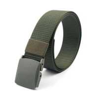 ราคา Suikone เข็มขัดผู้ชาย ปรับได้ สายผ้าฝ้ายขนาดเดียว หัวเข็มขัดพลาสติก (14269476596)