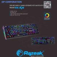 ราคา Razeak Rk x18 คีย์บอร์ดสำหรับเกม RGB Gaming Mechanical Outemu Blue Switch (351132319)