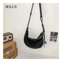 ราคา IELGY กระเป๋า Messenger ไนลอนทรงขนมจีบอเนกประสงค์สำหรับผู้ชาย (16319300403)