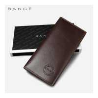 ราคา สีดำผู้ชายหนัง PU นุ่มยาวกระเป๋าสตางค์ชายสีน้ำตาลเหรียญผู้ถือบัตรเงิน (13681873722)