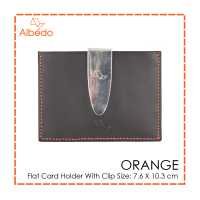ราคา คลิปหนีบธนบัตร กระเป๋าใส่บัตร กระเป๋าสตางค์ กระเป๋าเงิน ALBEDO FLAT CARD HOLDER WITH CLIP รุ่น ORANGE OR01899 (10055700848)