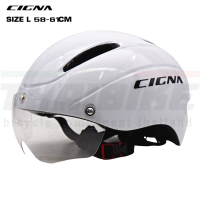 ราคา หมวกกันน็อคจักรยานมีแว่น THAIBIKE BOY SUPER D CIGNA หมวกแว่น หมวกจักรยาน (11574769253)