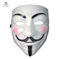 ราคา ฮาโลวีนคอสเพลย์ชุดแต่งกายสยองขวัญ Prop ภาพยนตร์ V สำหรับหน้ากาก Vendetta หน้ากากแฮ็กเกอร์สำหรับฮาโลวีน (8102422704)