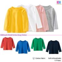 ราคา พร้อมสต็อก เด็กแขนยาวเสื้อยืดฉบับภาษาเกาหลีผ้าฝ้ายหลวมเด็กวัยหัดเดินเสื้อผ้าแขนยาวสีทึบหญิงสีลูกอมแขนยาวสีชมพูสีขาวสีเทาสีเหลืองสีดำสีเขียวสีส้มสีฟ้า1 9ปี (6280074165)