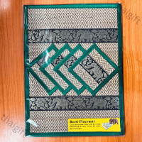 ราคา แผ่นรองจาน รองแก้วน้ำ ที่รองจาน ที่รองแก้ว แบบ 4 ที่ ทำจากเสื่อกก ทำความสะอาดได้ ของแต่งบ้าน ราคาถูก (19645918631)