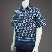 ราคา เสื้อเชิ๊ตชาย หม้อห้อมแท้ ลายขอ ลายขอพระราชทาน 3 กระเป๋า กัดลายกราฟิก (17498773579)