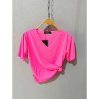 ราคา เสื้อครอปสีนีออน เสื้อนีออนคอวี เสื้อสะท้อนแสง (18065565764)