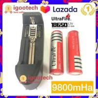 ราคา igootech ที่ชาร์จถ่าน ถ่านชาร์จ 18650 3 7V 9800 mAh 2 ก้อน สีดำ รุ่น SPZ024 (1387804730)