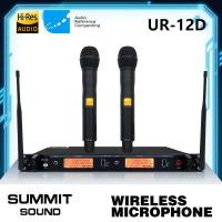ราคา ไมโครโฟนลอยน้ำ UR12D ไมค์ลอยคู่ไร้สายชัวร์ UR24D UR 12D wireless microphone UHF เปลี่ยนความถี่ได้ตัวไมค์เป็นอลูม (7943849196)