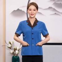 ราคา คุณภาพสูง เสื้อยูนิฟอร์ม ปกป้าน แขนสั้น ชุดแม่บ้าน ชุดพนักงานเสริฟ ชุดพนักงานทำความสะอาด (17202745667)