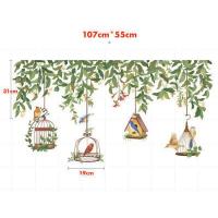 ราคา สติ๊กเกอร์ติดผนัง สติ๊กเกอร์ตกแต่งผนัง ตกแต่งบ้าน ตกแต่งห้อง ติดเองได้ง่าย วอลเปเปอร์ ลายต้นไม้ ใบไม้ สติ๊กเกอร์ดอกไม้ (17337428940)