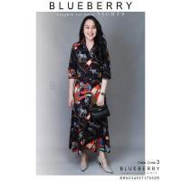 ราคา ชุดเดรส พรีเมี่ยมแมกชี่เดรสเชิ้ตคลาสสิคพิมพ์ลายแบรนด์เนมยอดนิยม คอลเลคชั่นสุดหรู สไตล์ บลูเบอร์รี่ไนท์ BLUEBERRY NIGHTS (17202954688)