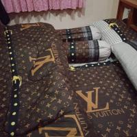 ราคา ชุดผ้าปูที่นอน ผ้าห่มนวม 6ฟุต 5ฟุต 3 5ฟุต ลายหลุยส์ ครบชุด5 6ชิ้น มีเก็บปลายทาง (9783275239)