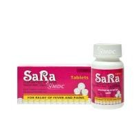 ราคา SARA ซาร่า paracetamol พาราเซตามอล 500mg 1กระปุก มี100 เม็ด เม็ดกลม ของแท้ (19023446988)