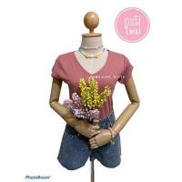 ราคา ป้ายแท้ My top เสื้อยืดผู้หญิง คอวีประกบ G 10 T SHIRTNISTA (7170870912)