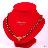 ราคา KL17 สร้อยห้อยพระ ราหูทอง คั่นกะลาดำ เม็ดทองเลเซอร์ เลือกความยาวได้ l สร้อยพระ ห้อยพระ พระ กะลา สร้อย เชือกร่ม ลายไทย (987128306)