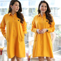 ราคา ชุดเดรสผู้หญิง ชุดกระโปรงผู้หญิง กระโปรงยาว เดรสยาว เดรสยาวสาวอวบ ชุดเที่ยวทะเลเดรสเที่ยวทะเล เดรสเชิ้ตยาว ลายมาใหม่ ใส่สบายไม่ร้อน (16903824392)