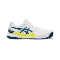 ราคา Asics รองเท้าเทนนิสเด็ก Gel Resolution 9 GS White Restful Teal 1044A067 102 (19841791909)