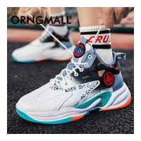 ราคา ORNGMALL รองเท้ากีฬาสำหรับผู้ชายแฟชั่นรองเท้าบาสเก็ตบอลกีฬารองเท้าผ้าใบผู้ชายรองเท้าลำลองสูงด้านบนยิมรองเท้าฝึกอบรมรองเท้าผ้าใบกลางแจ้ง (16587031705)