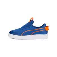 ราคา PUMA KIDS รองเท้ากีฬาเด็ก Courtflex v2 Slip On Trainers สีฟ้า FTW 37485813 (19905880511)