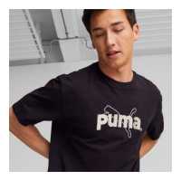 ราคา PUMA PRIME SELECT เสื้อยืดผู้ชายลายกราฟิก PUMA TEAM สีดำ APP 53825601 (19906358770)