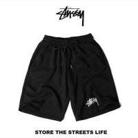 ราคา แฟชั่นแบรนด์ Stussy สำหรับทั้งหญิงและชายกีฬาหลวมสบายๆยืดหยุ่น Terry กางเกงขาสั้นผ้าฝ้าย (8456050799)