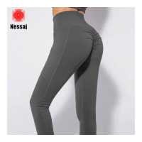 ราคา Nessaj เลกกิ้งรัดรูปออกกำลังกายแบบพกพา Training Gym ออกกำลังกายกางเกงยกสะโพกแบบแอโรบิคกระเป๋าเอวสูงกางเกงโยคะ (19333907072)