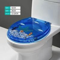 ราคา ฝาชักโครกครัวเรือนสากลหนาโถชักโครกสูบน้ำเก่าแหวนห้องน้ำเรซิ่นบัฟเฟอร์ด่วนที่วางจำหน่ายเงียบฝาชักโครก (16601523224)