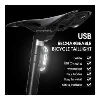ราคา WEST BIKING ไฟจักรยานชาร์จ USB ได้ ไฟท้ายจักรยานไฟเตือนความปลอดภัยกันน้ำไฟท้ายจักรยาน (11450719396)
