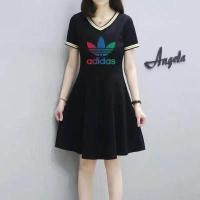 ราคา ADIDAS กระโปรงยาวปานกลางของผู้หญิง เดรสเสื้อยืดแขนสั้นใหม่ฤดูร้อนปี2023 (18476633109)