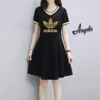 ราคา ADIDAS กระโปรงยาวปานกลางของผู้หญิง เดรสเสื้อยืดแขนสั้นใหม่ฤดูร้อนปี2023 (18476633141)