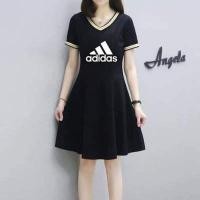 ราคา ADIDAS กระโปรงยาวปานกลางของผู้หญิง เดรสเสื้อยืดแขนสั้นใหม่ฤดูร้อนปี2023 (14057321922)