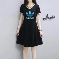 ราคา ADIDAS กระโปรงยาวปานกลางของผู้หญิง เดรสเสื้อยืดแขนสั้นใหม่ฤดูร้อนปี2023 (18476633133)