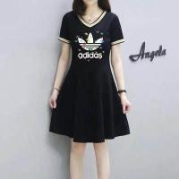 ราคา ADIDAS กระโปรงยาวปานกลางของผู้หญิง เดรสเสื้อยืดแขนสั้นใหม่ฤดูร้อนปี2023 (18476633161)