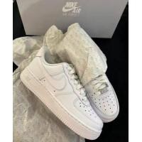 ราคา New พร้อมส่งของแท้ รุ่นนี่ใส่ตรงไซส Nike Air Force 1 Low Triple White แฟชั่น รองเท้ากีฬา สินค้าพร้อมกล่อง อุปกรณ์ครบ จัดส่งฟรี (18507923502)