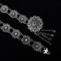 ราคา March jewelry เข็มขัดเงินโบราณผู้หญิงดูดีเครื่องประดับชาติพันธุ์ไทยโบราณเงินรมดำเข็มขัดเงินใส่กับชุด (17113692592)