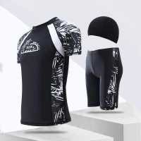 ราคา Huieson ชุดว่ายน้ำสำหรับชุดว่ายน้ำผู้ใหญ่ ชุดว่ายน้ำเล่นเซิร์ฟแขนสั้นกันแดดสองชิ้นแยกชุดดำน้ำตื้นฤดูใบไม้ผลิที่อบอุ่น (19720007587)