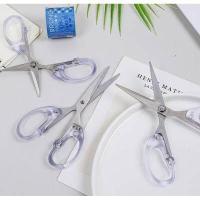 ราคา กรรไกรด้ามใส จับถนัดมือ หลายขนาด 5 5 5 6นิ้ว กรรไกร ตัดกระดาษ Stainless Steel กรรไกรอเนกประสงค์ (18240974444)