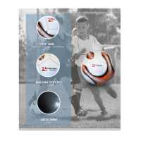 ราคา 4TEM ลูกฟุตบอลหนังเย็บ PVC เบอร์ 5 ขนาด Φ21 5 ซม FT 112 สีส้ม ขาว แถมเข็มก๊าซ (11144749776)