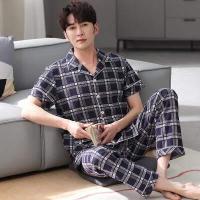ราคา ชุดนอนผู้ชายผ้าคอตตอน แขนสั้นขายาว (9724609107)