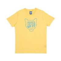 ราคา Leicester City T Shirt เสื้อยืดคอกลมแขนสั้นสีเหลือง ลายหน้าสุนัขจิ้งจอก FOX NEVER QUIT Leicester City FC (18574646484)